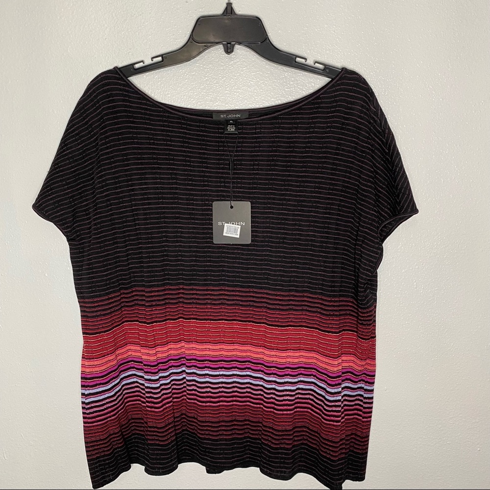 St. John Collection Engineered Ombré Rib Sweater - Picture 8 of 15